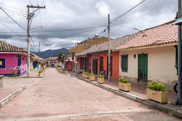 Nemocon Cundinamarca Kolumbien Juli 2021 Bunte Fassade Und Architektur Der — Stockfoto