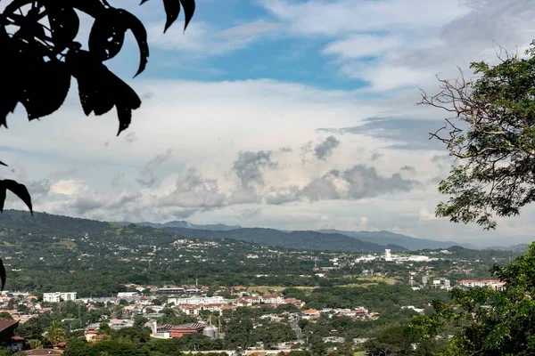 Escaz San Jose Kostaryka Sierpnia 2021 Fasada Architektura Miasta Błękitnym — Zdjęcie stockowe