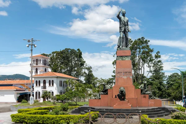San José Costa Rica Augustus 2021 Bronzen Sculptuur Monument Voor — Stockfoto