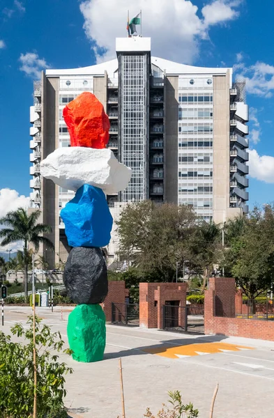 メデリン アンティオキア コロンビア 2020年 平成32年 1月14日 彩色石を用いたスマートエプム建築 — ストック写真