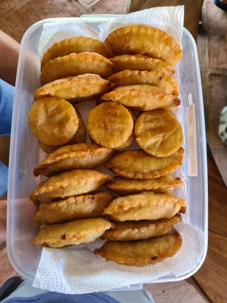 Куриный Пирог Вкусные Эмпанады Колумбийская Кухня — стоковое фото
