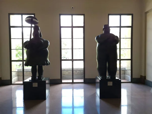 Esculturas Fernando Botero Museu Antioquia Medellín Antioquia Colômbia — Fotografia de Stock
