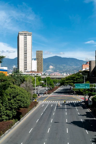 Medellin Antioquia Colombia Juli 2020 Gerechtsgebouw Gebouw Libertad Met Metro — Stockfoto