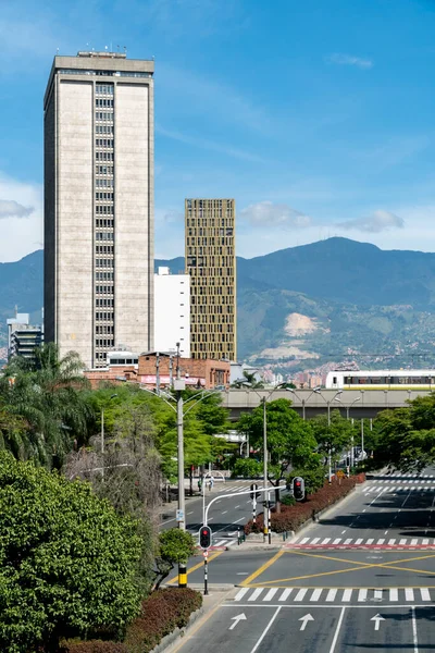 Medellín Antioquia Colombia Julio 2020 Palacio Justicia Edificio Libertad Con —  Fotos de Stock