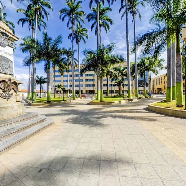 Букараманга Сантандер Колумбія Липня 2020 Cityscape Будівлями Пальмами Місті Букараманга — стокове фото