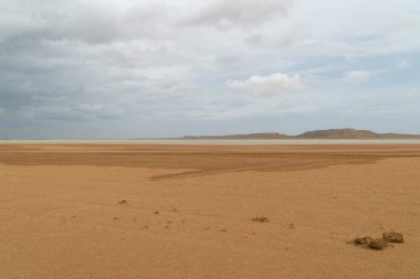 Cabo de la vela, Guajira 'da çorak bir manzara. Kolombiya.