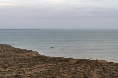 Kolombiya, Guajira 'daki Cabo de la Vela plaj manzarası.
