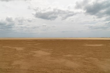 La Guajira, Kolombiya 'daki Carrizales Çölü' ndeki çorak arazi..