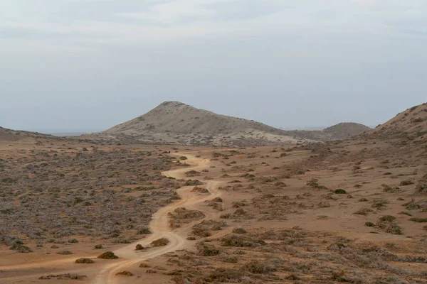 Kolombiya, Guajira 'daki Cabo de la Vela plaj manzarası.