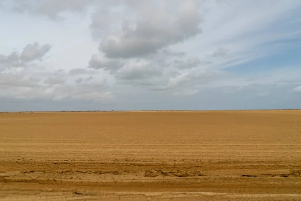 蓬塔盖利亚纳沙漠的全景和干旱景观 哥伦比亚瓜希拉 — 图库照片