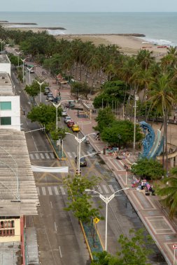 Nicols de Federman parkının panoramiği. Riohacha, Guajira, Kolombiya