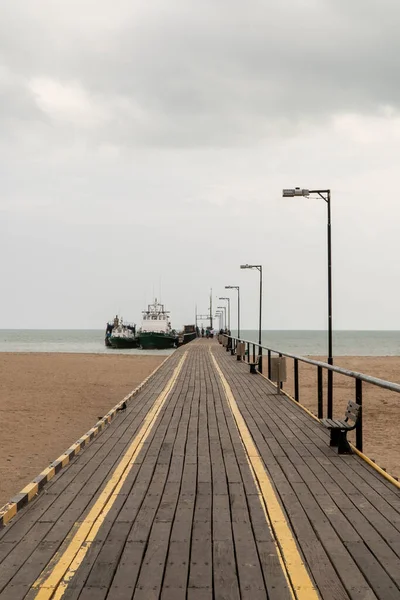 stock image  Tourist pier at Malecon beach. Riohacha, Guajira, Colombia