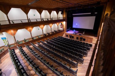 Jardin, Antioquia, Kolombiya. 15 Eylül 2022: Belediye bahçe tiyatrosunun içi.