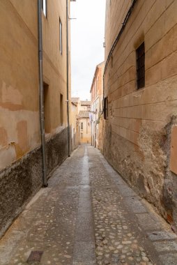 Segovia, Espaa. 28 Nisan 2022: Segovia 'daki evler mimari ve cephesi.