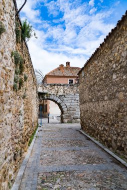Segovia, Espaa. April 28, 2022: Famous Segovia walls and architecture view.