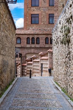Segovia, Espaa. April 28, 2022: Famous Segovia walls and architecture view.