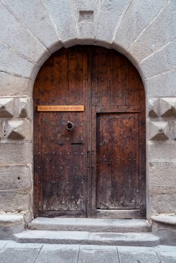 Segovia, Espaa. April 28, 2022: Doors of houses in the city. Wooden doors.
