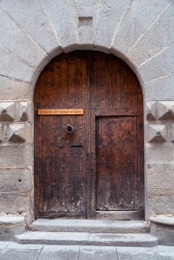 Segovia, Espaa. April 28, 2022: Doors of houses in the city. Wooden doors.