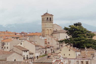 Segovia, Espaa. April 28, 2022: Panoramic landscape in the city with a view of the houses.