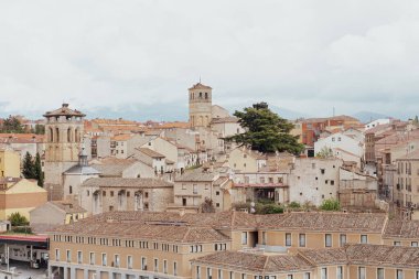 Segovia, Espaa. April 28, 2022: Panoramic landscape in the city with a view of the houses.