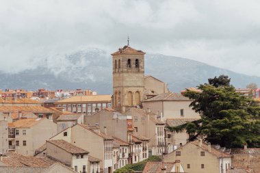 Segovia, Espaa. April 28, 2022: Panoramic landscape in the city with a view of the houses.