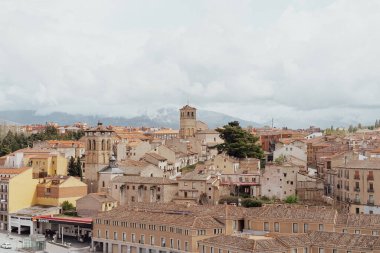 Segovia, Espaa. April 28, 2022: Panoramic landscape in the city with a view of the houses.