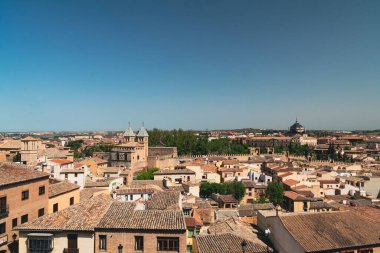 Segovia, Espaa. April 29, 2022: City architecture landscape with blue sky.