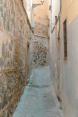 Toledo, Espaa. April 29, 2022: Houses and architecture of the alleys of the city.