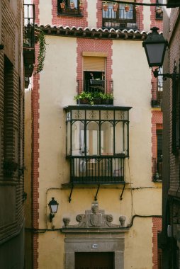 Toledo, Espaa. April 29, 2022: Houses and architecture of the alleys of the city.