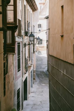 Toledo, Espaa. April 29, 2022: Houses and architecture of the alleys of the city.