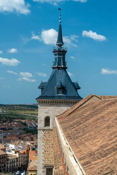 Toledo Spain April 2022 Toledo Cathedral Blue Sky Panoramic City — 스톡 사진