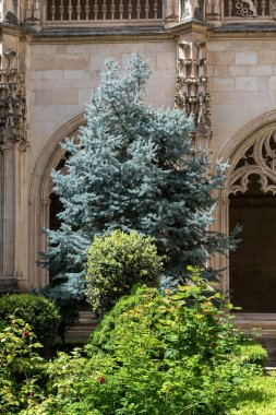 Toledo, Espaa. April 29, 2022: Facade and architecture of the Monastery of San Juan de los Reyes. 