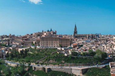 Toledo, Espaa. April 29, 2022: Panoramic city landscape with a view of the cathedral.