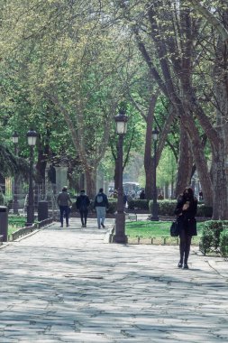 Madrid, Spain. April 5, 2022: El prado, area of the museum in Madrid.