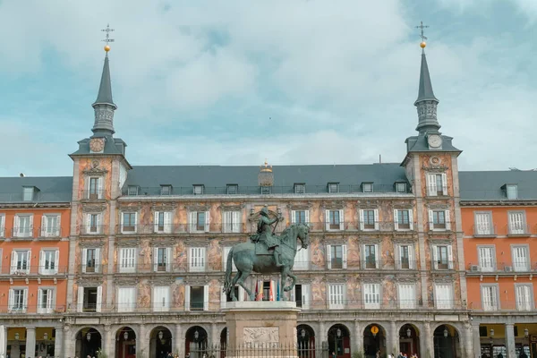 Madrid Spain April 2022 Architecture Monuments Plaza Mayor — 스톡 사진