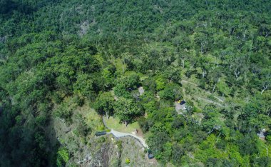 Nature landscape with ocean view and blue sky in Queensland, Australia.
