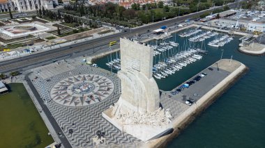 Lisbon, Portugal. April 11, 2022: Natural landscape with blue sky and view of the Tagus River.