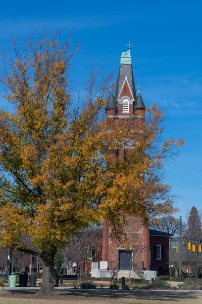 Salisbury Carolina Del Norte Usa Listopadu 2022 Zvonice Modrou Oblohou — Stock fotografie