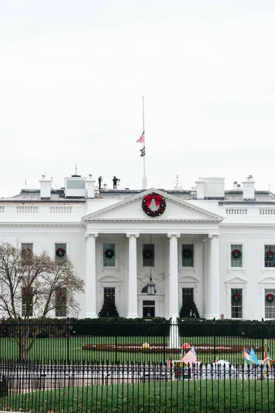 Waszyngton Stany Zjednoczone Listopada 2022 Pocztówka Białego Domu Szary Dzień — Zdjęcie stockowe
