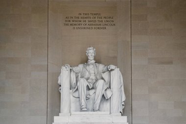 Washington D.C. Birleşik Devletleri. 29 Kasım 2022: Abraham Lincoln Anıtı gri 