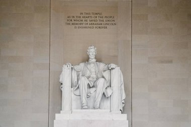 Washington D.C. Birleşik Devletleri. 29 Kasım 2022: Abraham Lincoln Anıtı gri 