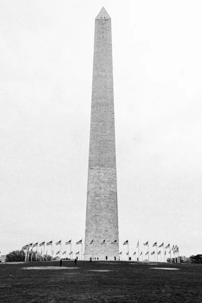 Washington États Unis Novembre 2022 Washington Monument Noir Blanc — Photo