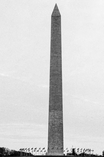 Washington Spojené Státy Listopadu 2022 Washingtonský Památník Černobílé Barvě — Stock fotografie