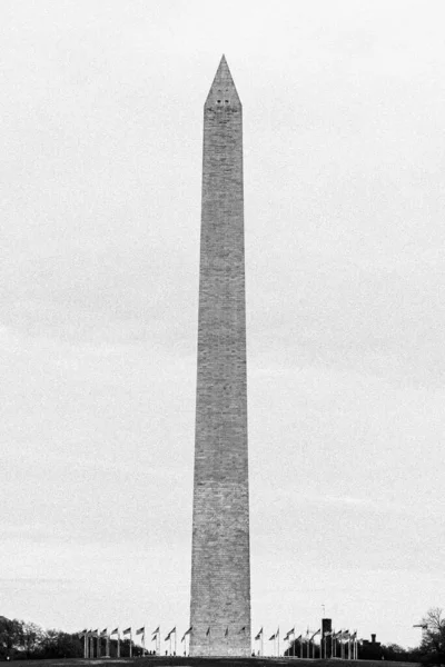 Вашингтон Соединенные Штаты Ноября 2022 Года Памятник Вашингтону Черно Белом — стоковое фото