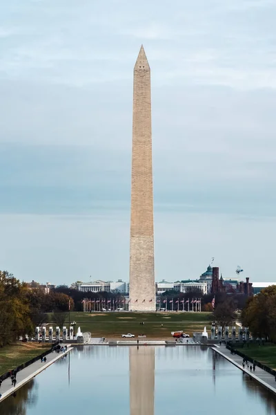 Washington United States November 2022 Washington Monument Blue Sky Reflection — Stock Photo, Image
