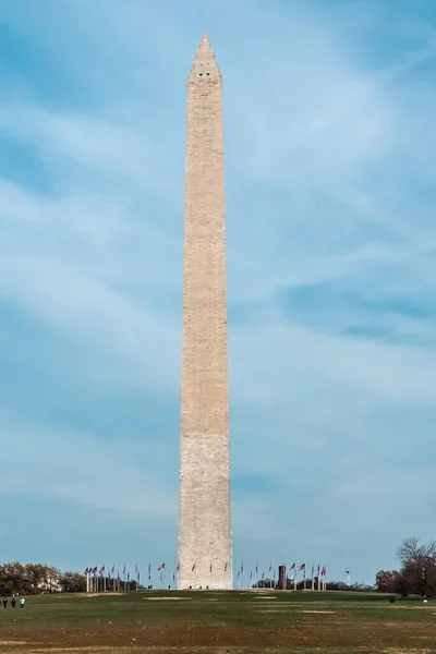 Washington Estados Unidos Novembro 2022 Washington Monumento Com Céu Azul — Fotografia de Stock