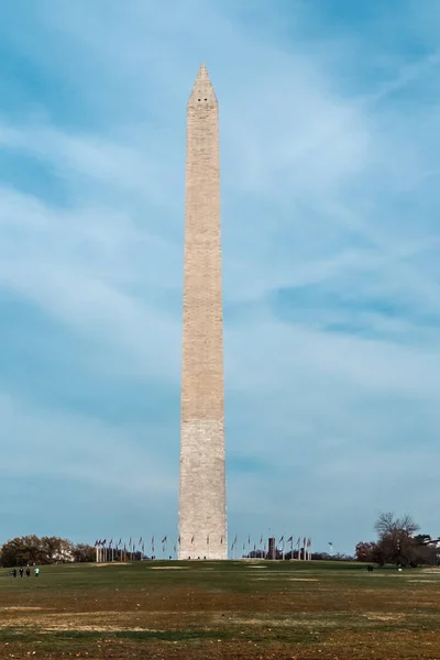 Washington Birleşik Devletleri Kasım 2022 Mavi Gökyüzü Ile Washington Anıtı — Stok fotoğraf