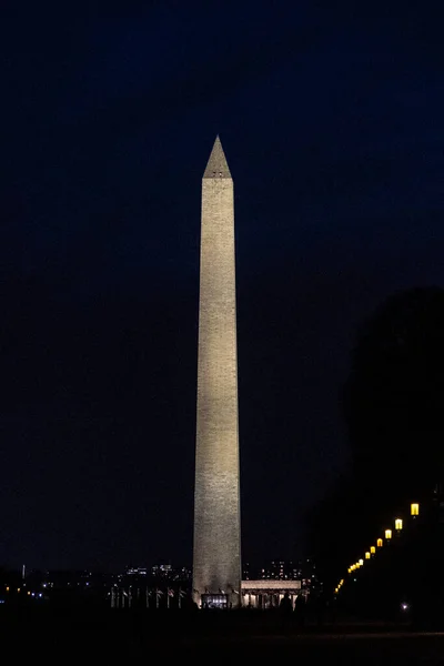 Washington United States Листопада 2022 Року Пам Ятник Вашингтону Силуеті — стокове фото