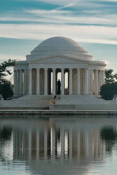 Washington Egyesült Államok 2022 November Thomas Jefferson Emlékmű Kék Égbolttal — Stock Fotó