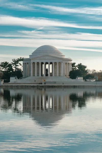 Washington Stati Uniti Novembre 2022 Thomas Jefferson Memoriale Con Cielo — Foto Stock